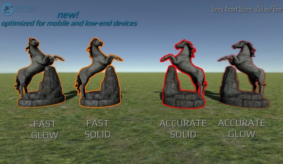 outline comparison – fast and accurate outline modes